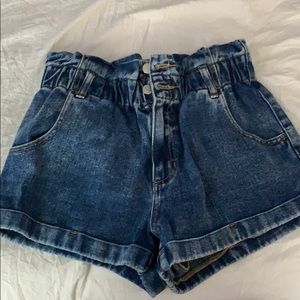 high wasted jean shorts
